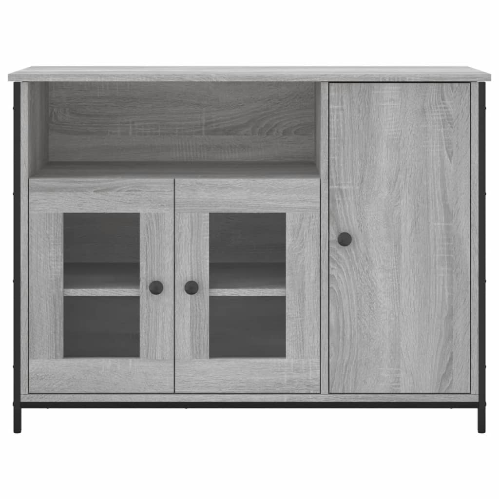 Aparador 100x35x75 cm derivados de madeira cinzento sonoma