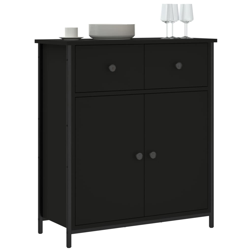 Aparador 70x30x80 cm derivados de madeira preto
