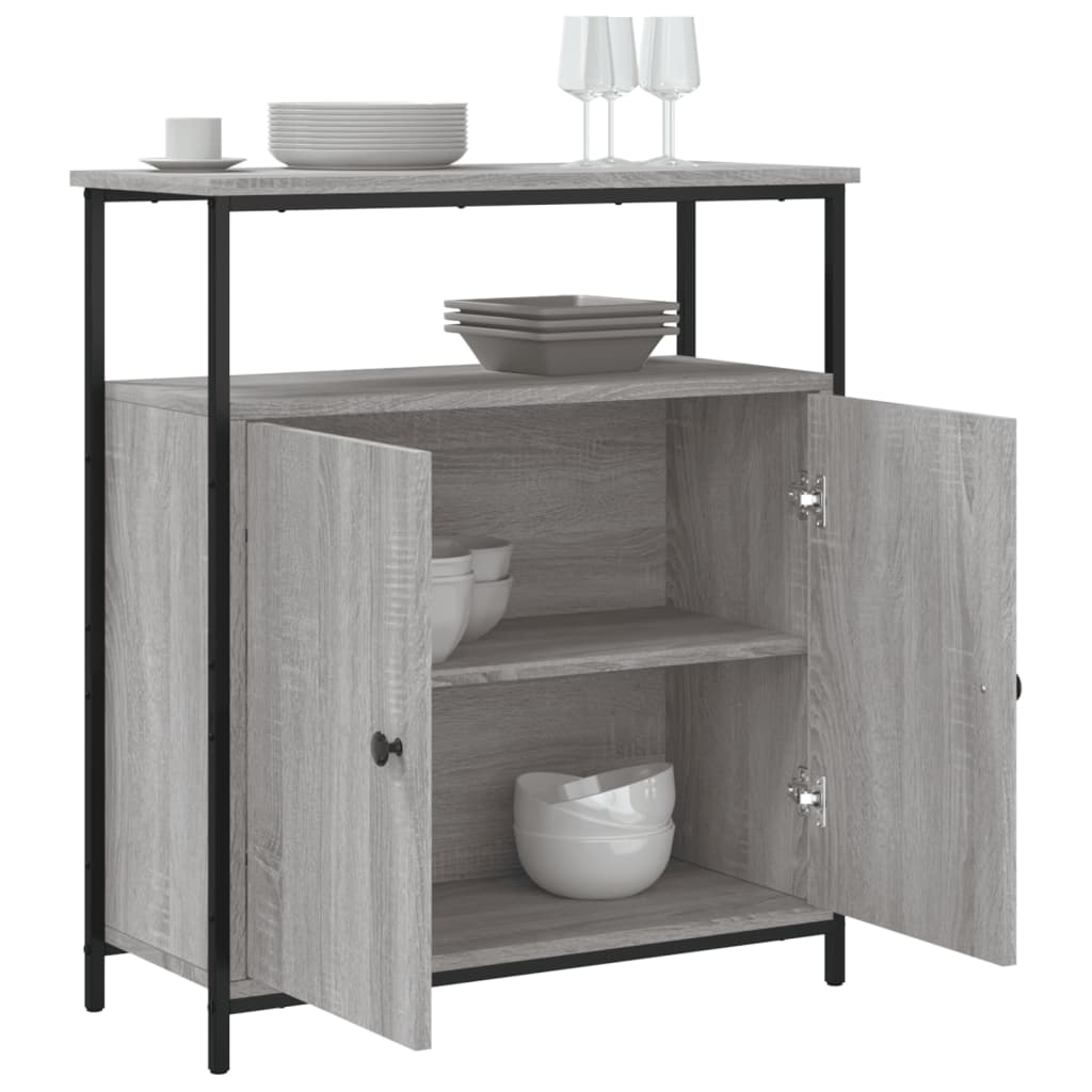 Aparador 70x30x80 cm derivados de madeira cinzento sonoma