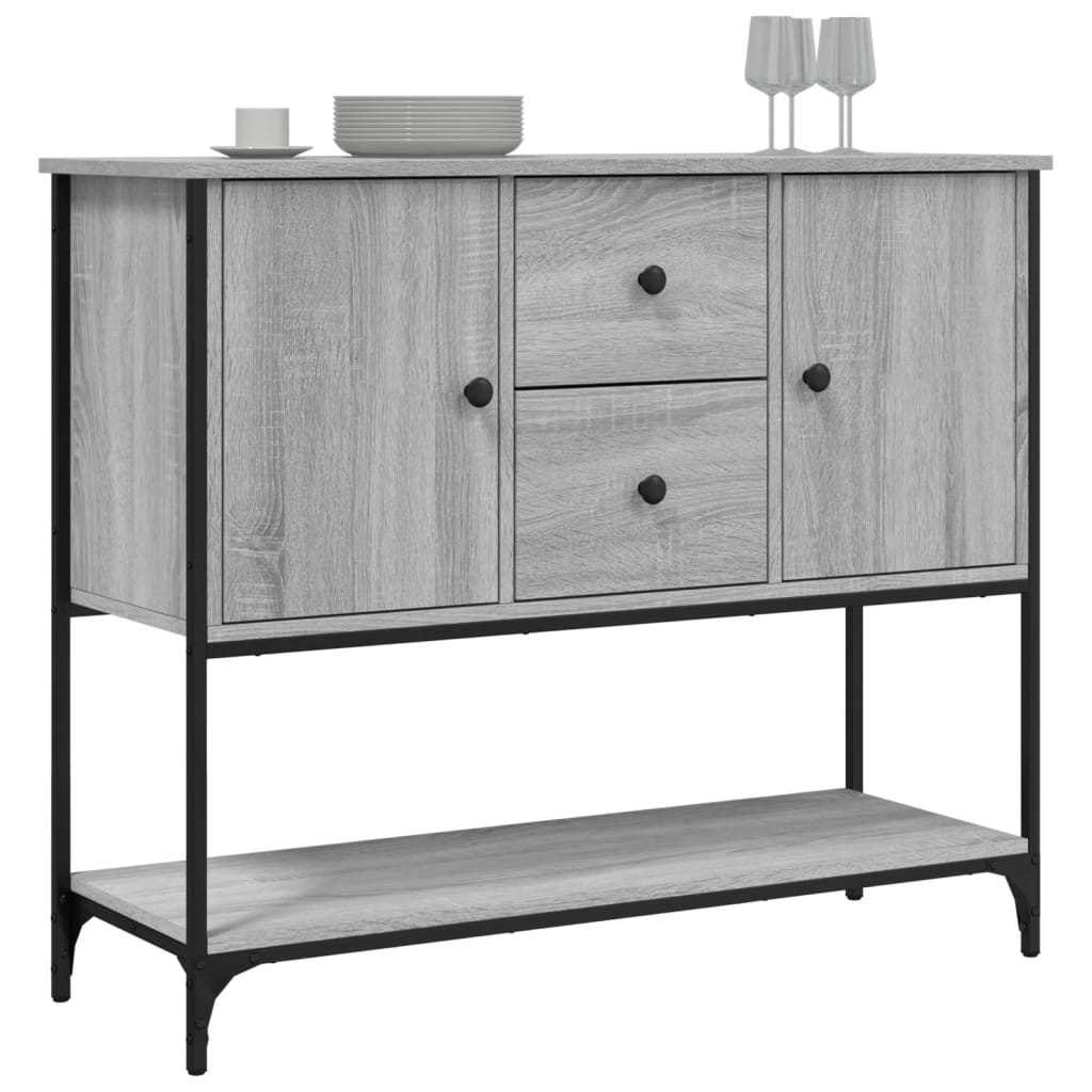 Aparador 100x36x85 cm derivados de madeira cinzento sonoma