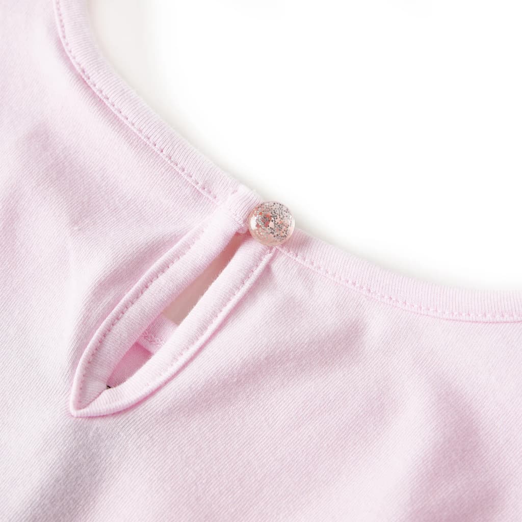 Vestido de criança com folhos rosa-claro 140