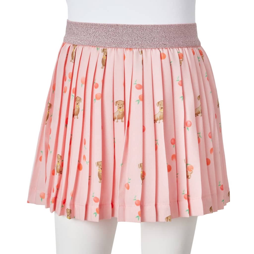 Saia plissada para criança laranja-claro 116