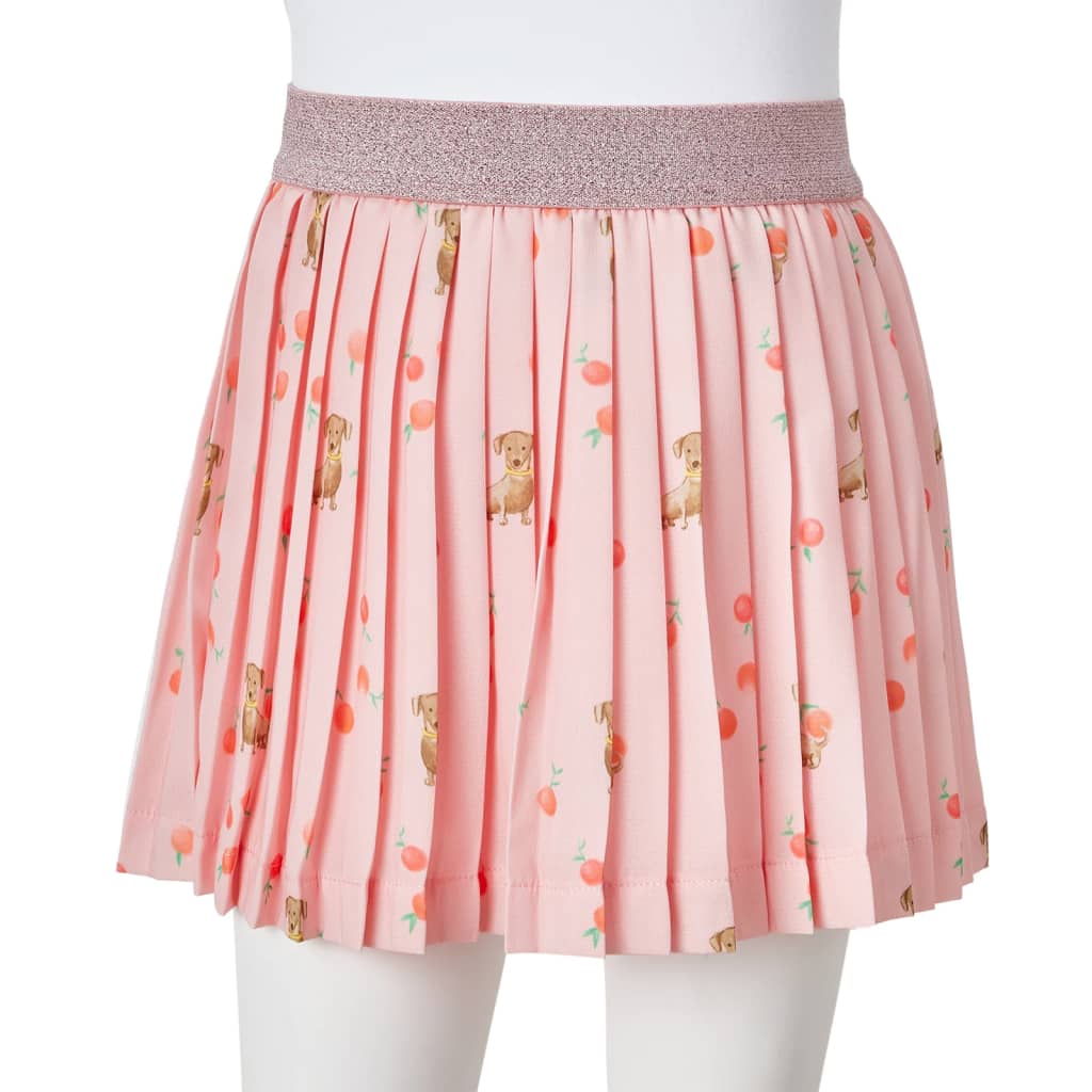 Saia plissada para criança laranja-claro 116