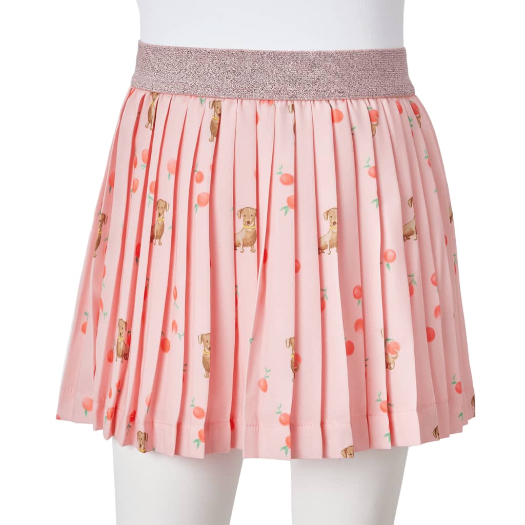 Saia plissada para criança laranja-claro 116