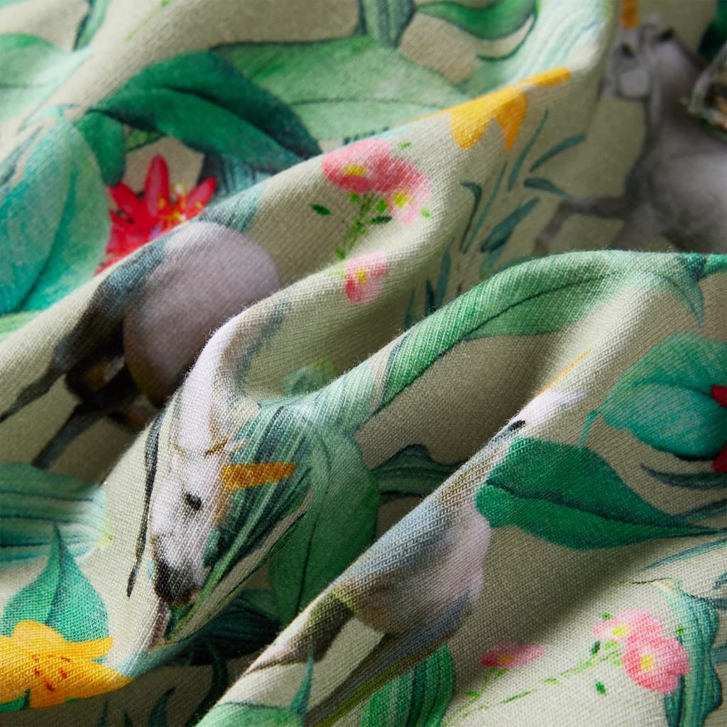 Vestido de criança com manga sino caqui-claro 140