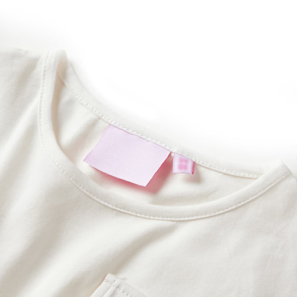 Vestido de manga curta para criança cor cru 128