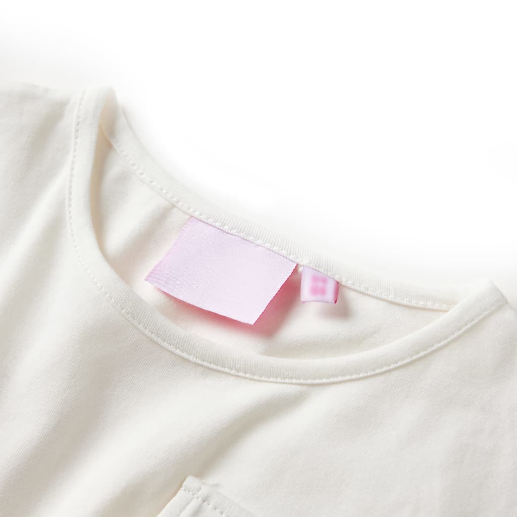 Vestido de manga curta para criança cor cru 128