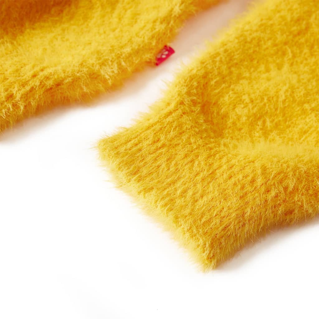 Camisola de malha para criança cor ocre-escuro 116