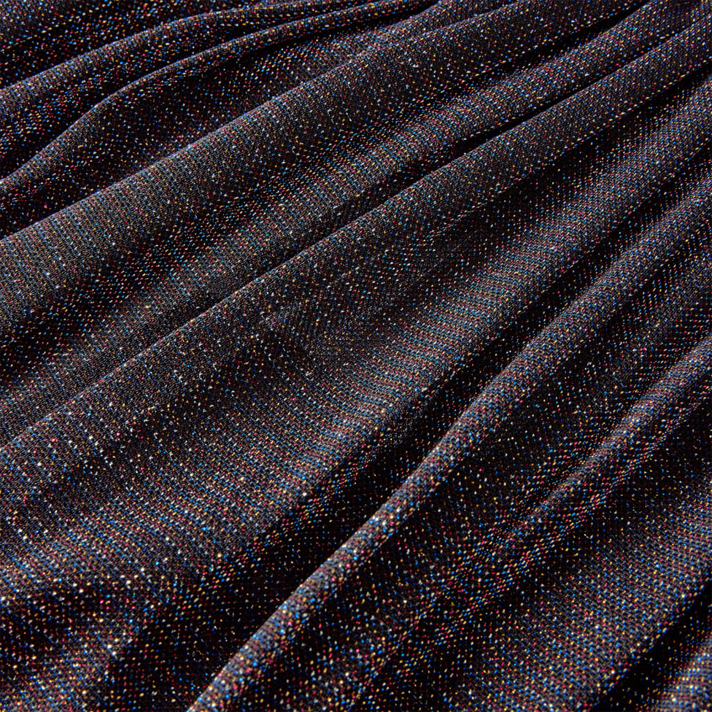 Saia plissada para criança com brilhos azul-marinho 128