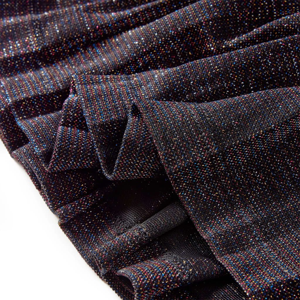 Saia plissada para criança com brilhos azul-marinho 128