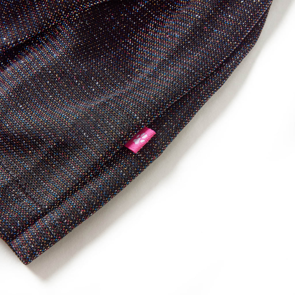 Saia plissada para criança com brilhos azul-marinho 128