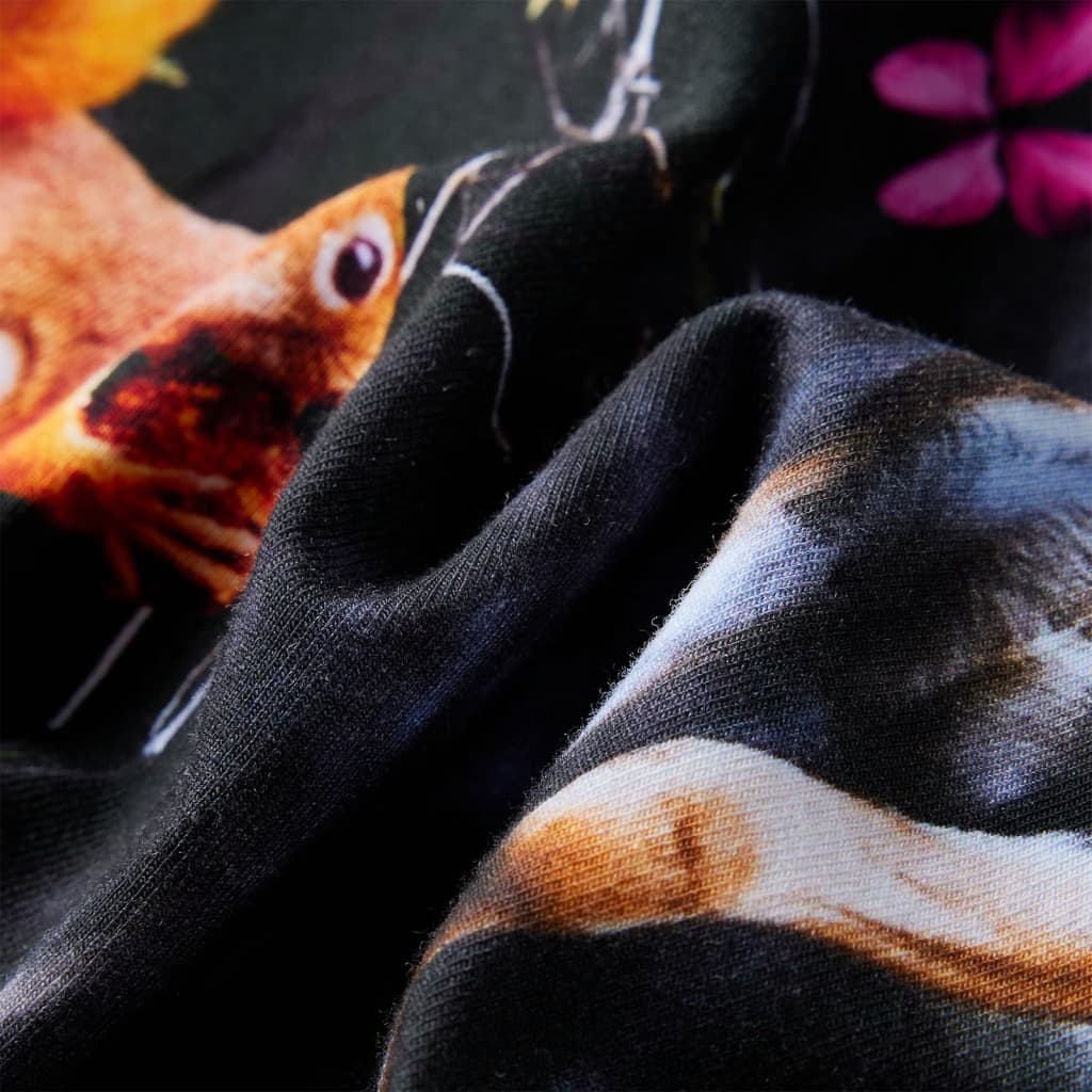 Vestido de manga comprida para criança azul-marinho 140