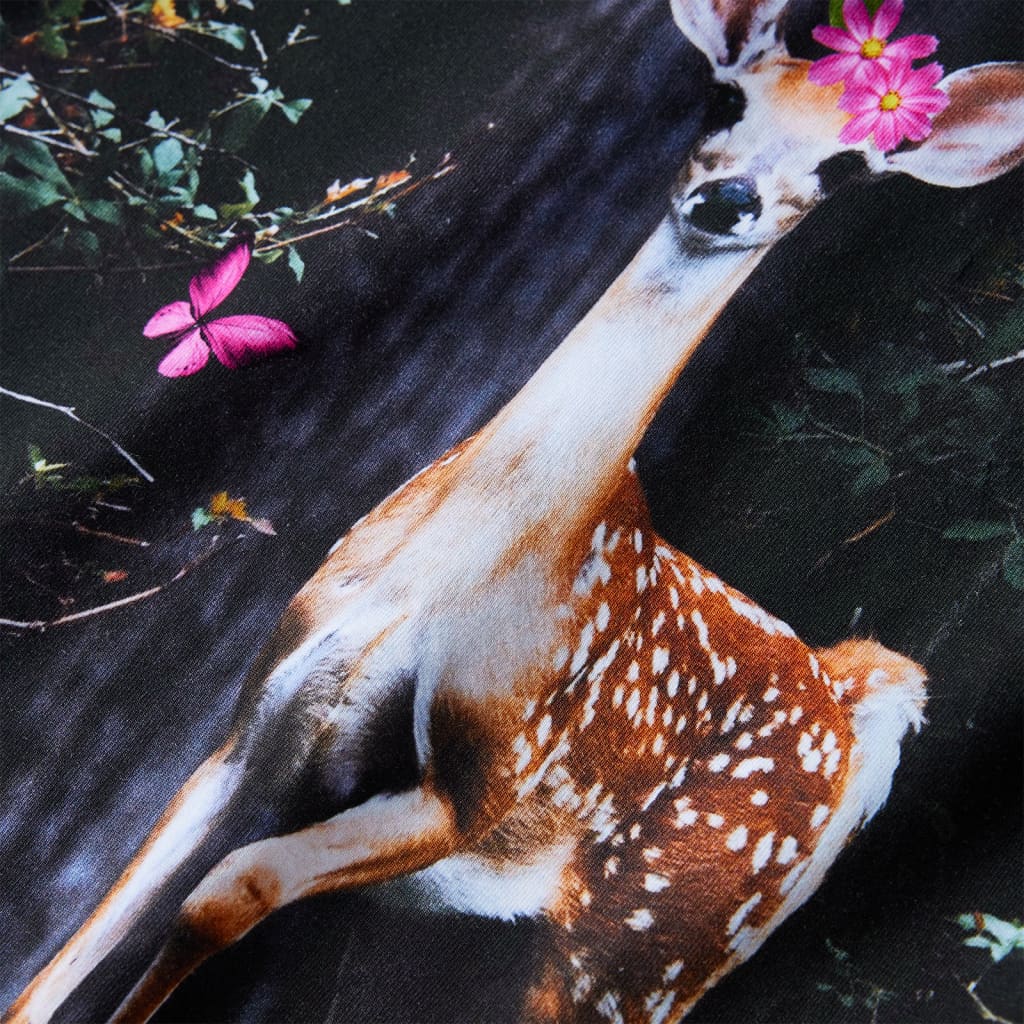 Vestido de manga comprida para criança azul-marinho 140