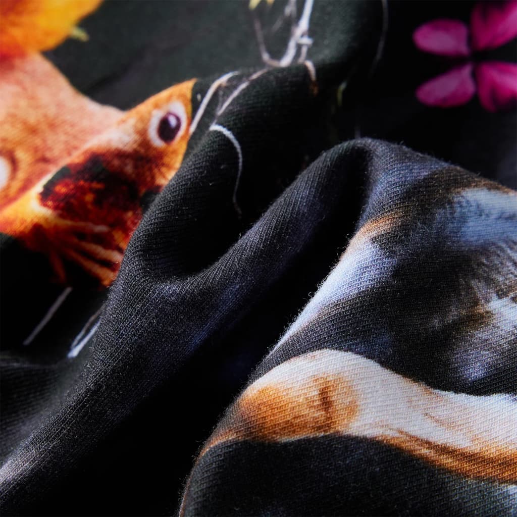 Vestido de manga comprida para criança azul-marinho 140