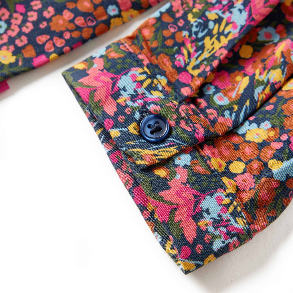 Vestido de manga comprida para criança multicor 92