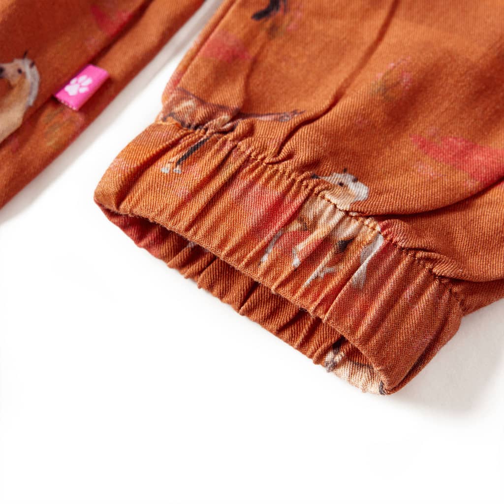 Vestido para criança cor conhaque 128