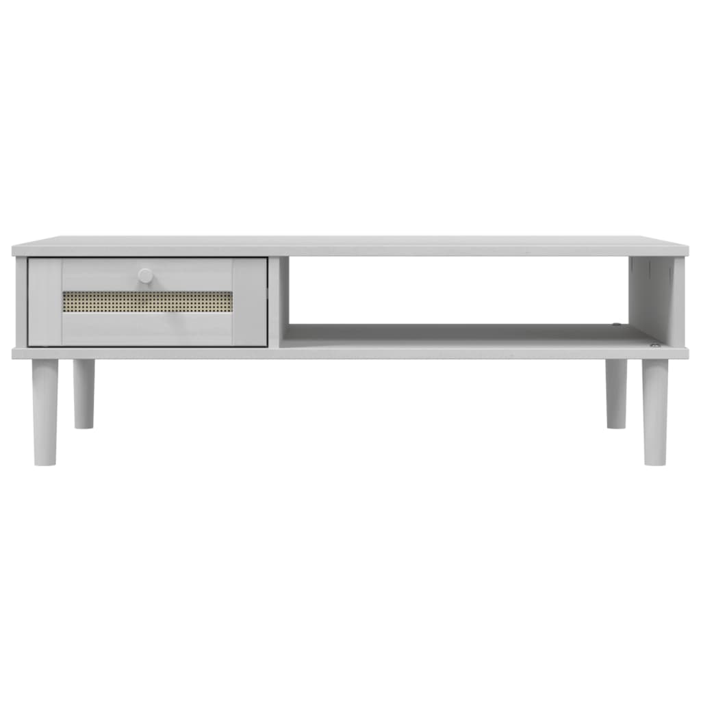 Mesa de centro SENJA 100x55x33 cm pinho maciço branco
