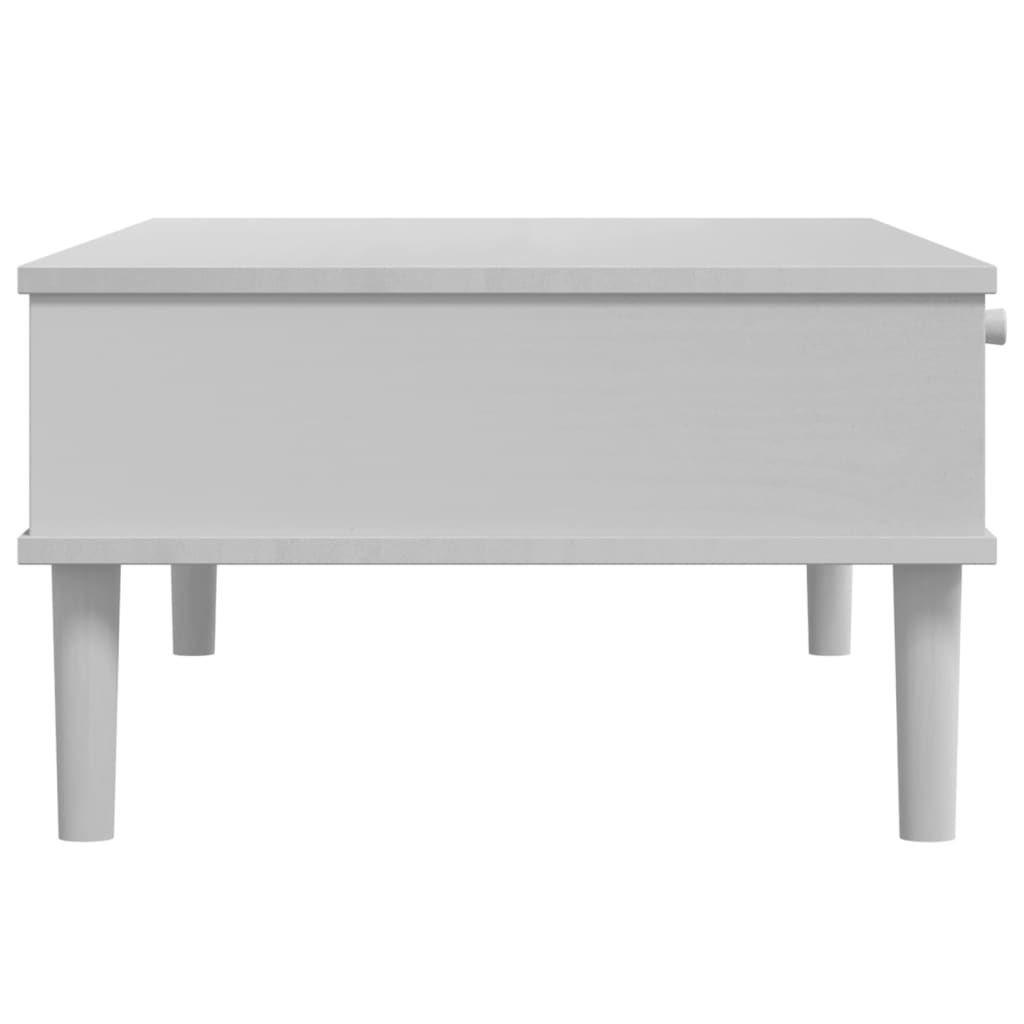 Mesa de centro SENJA 100x55x33 cm pinho maciço branco
