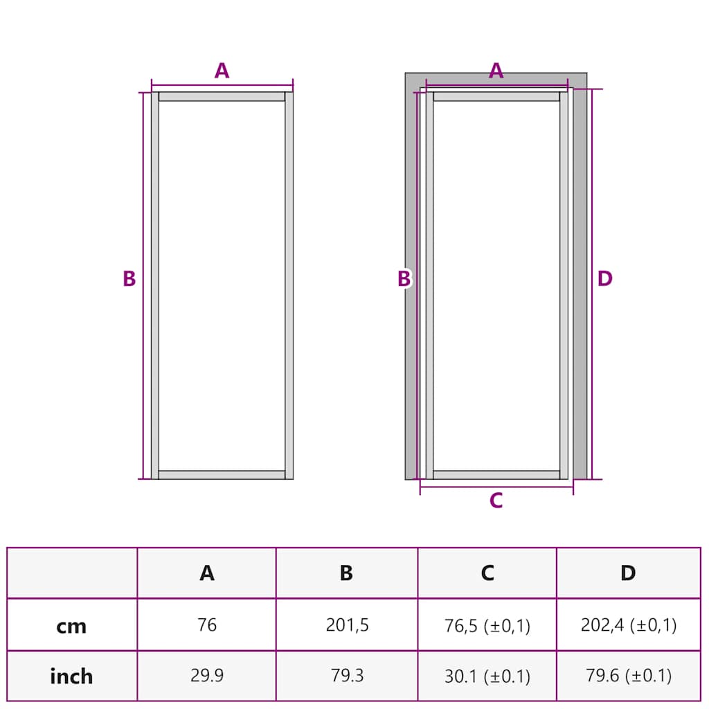 Porta interior 93x201,5 cm vidro temperado e alumínio dourado