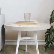 Tampo de mesa redondo Ø50x3 cm madeira de pinho maciça branco