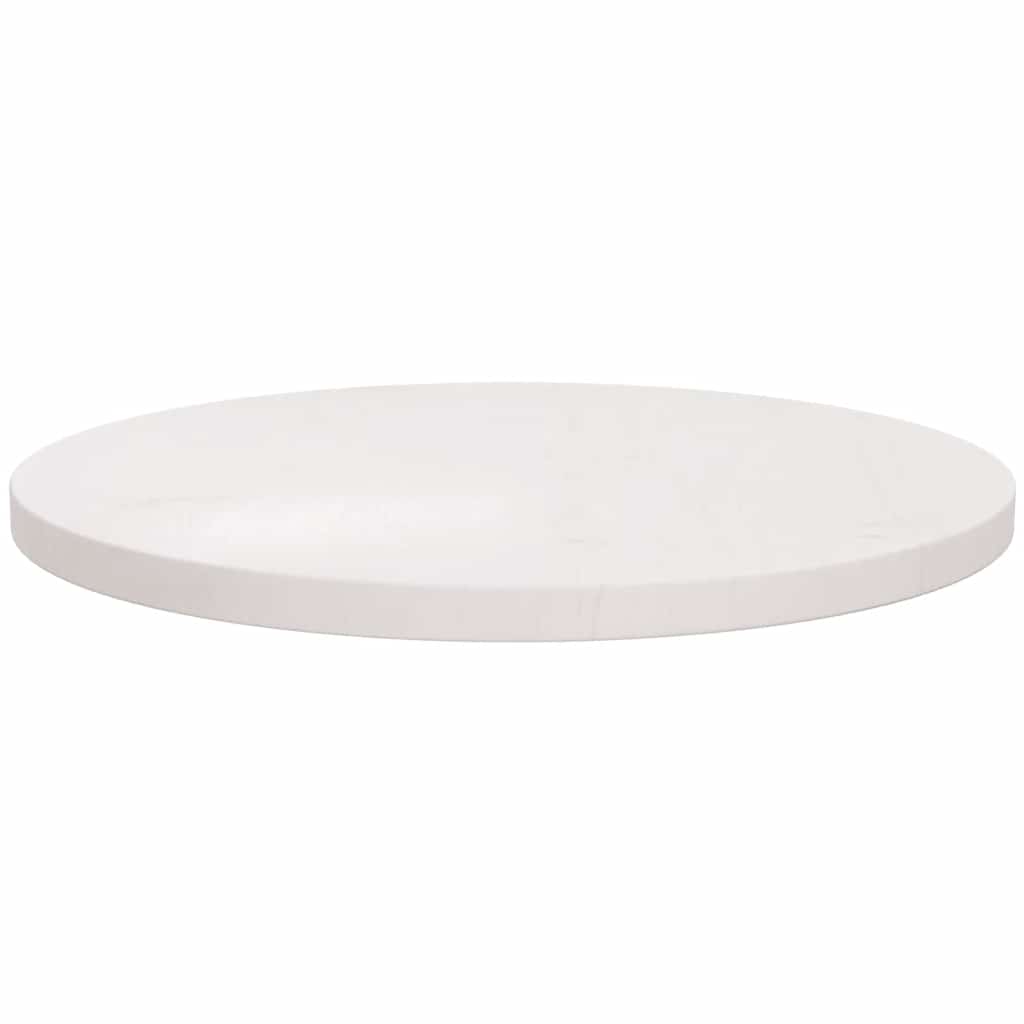 Tampo de mesa redondo Ø60x3 cm madeira de pinho maciça branco