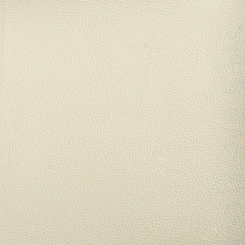 Sofá de 2 lugares 120 cm couro artificial cor creme