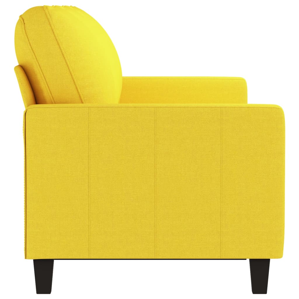 Sofá de 3 lugares 180 cm tecido amarelo-claro