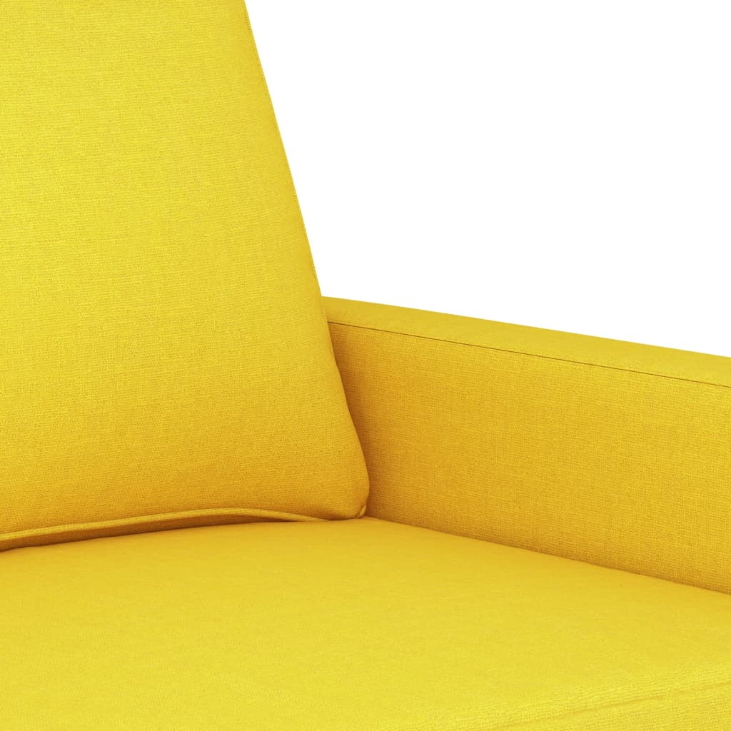 Sofá de 3 lugares 180 cm tecido amarelo-claro