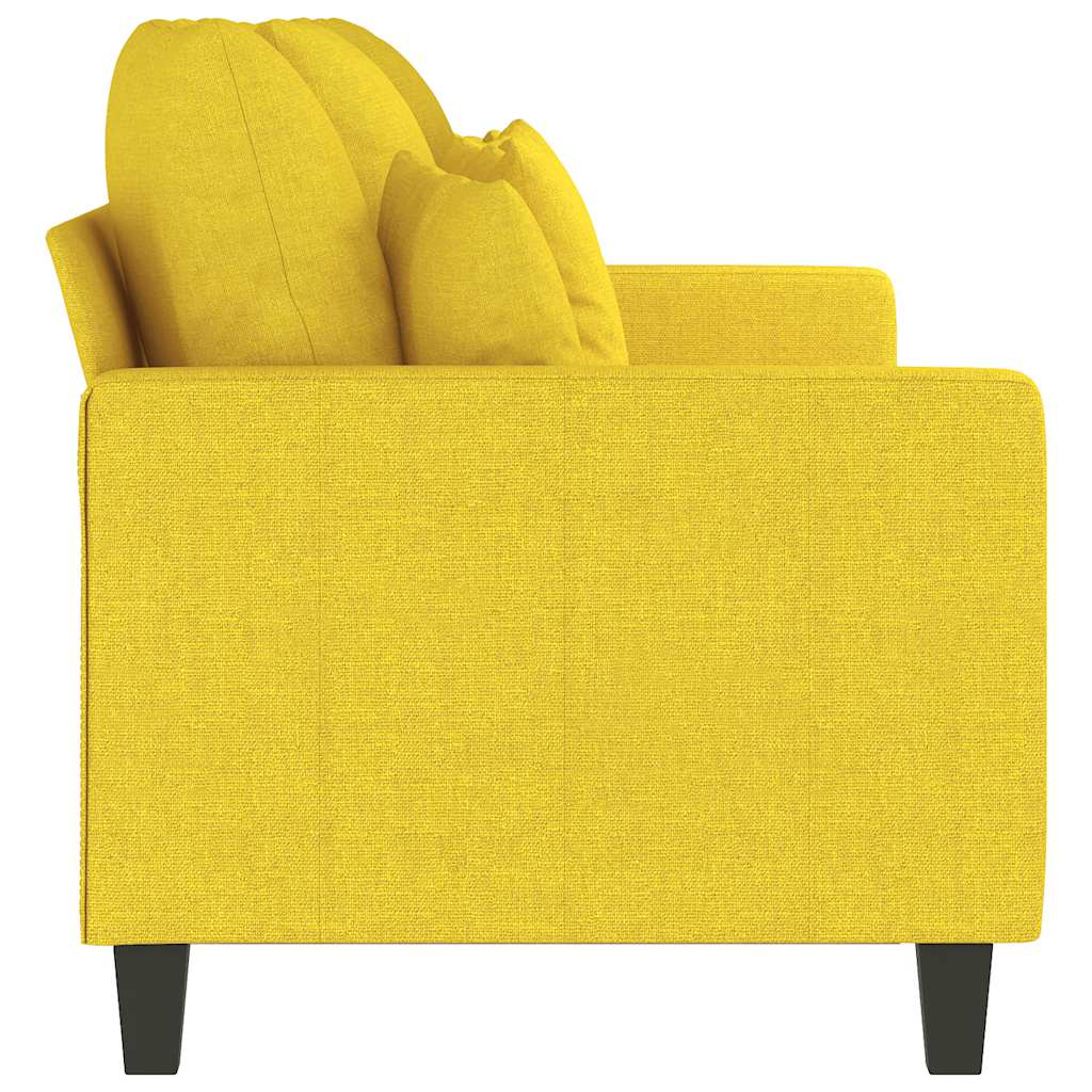 Sofá de 3 lugares 180 cm tecido amarelo-claro