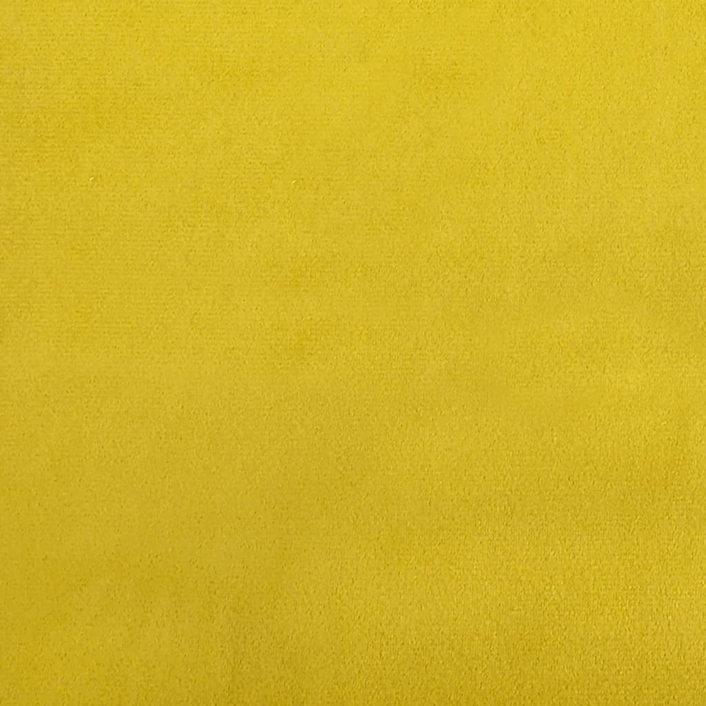 Sofá de 2 lugares veludo 120 cm amarelo