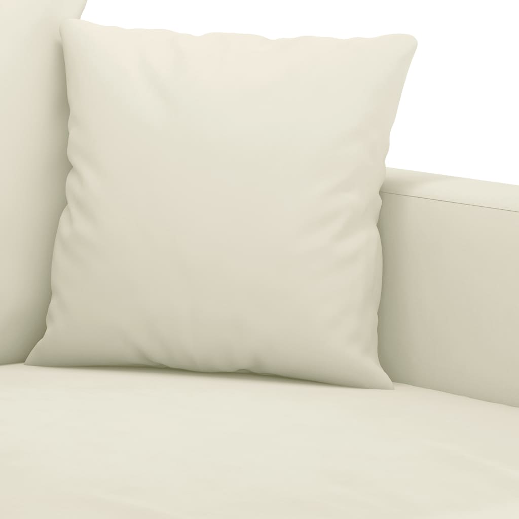 Sofá de 2 lugares veludo 140 cm cor creme