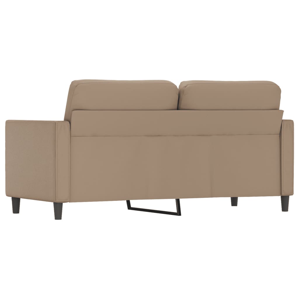 Sofá de 2 lugares 140 cm couro artificial cor cappuccino