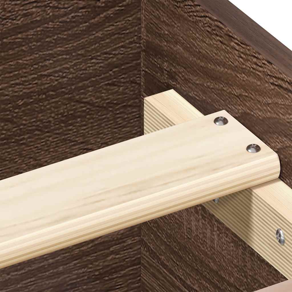 Estrutura cama s/ colchão derivados madeira carvalho castanho