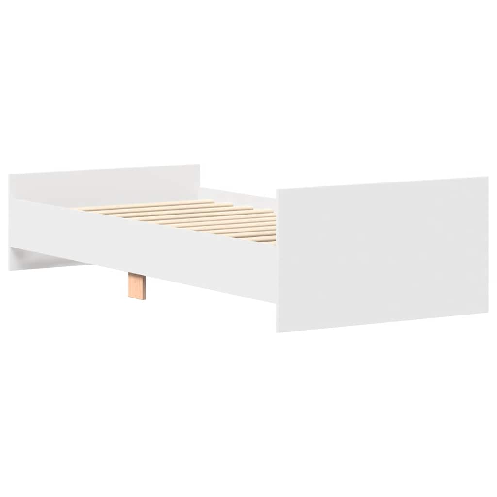 Estrutura de cama 90x190 cm derivados de madeira branco