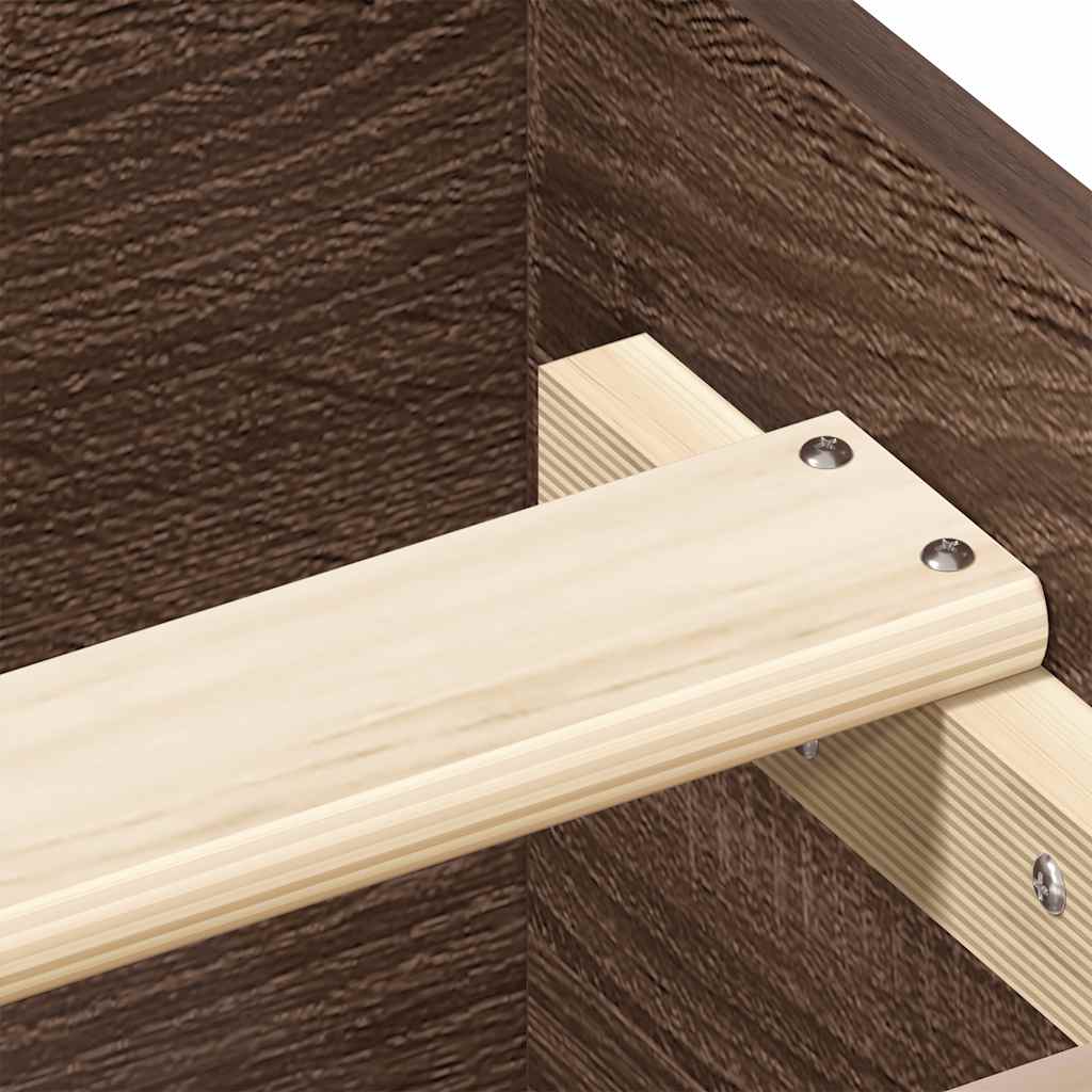 Estrutura cama s/ colchão derivados madeira carvalho castanho