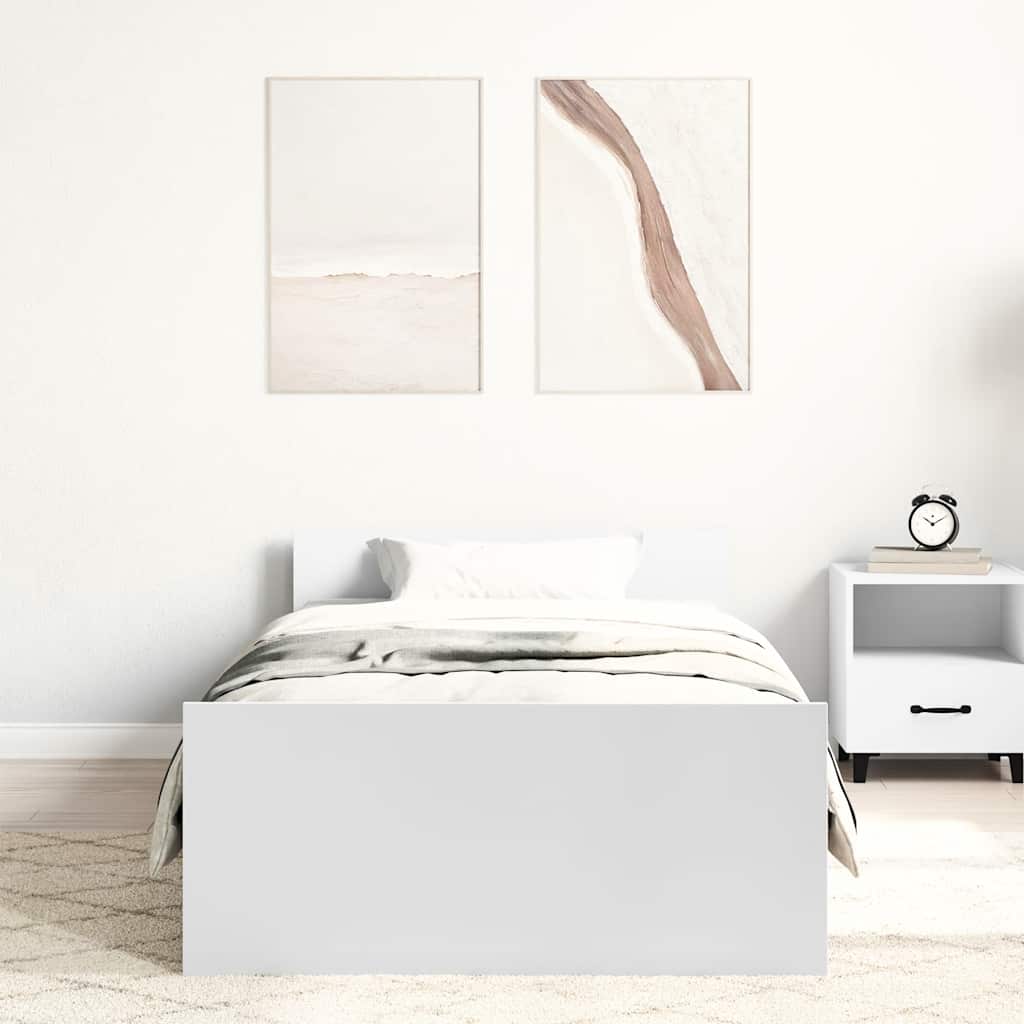 Estrutura cama solteiro 75x190 cm derivados de madeira branco