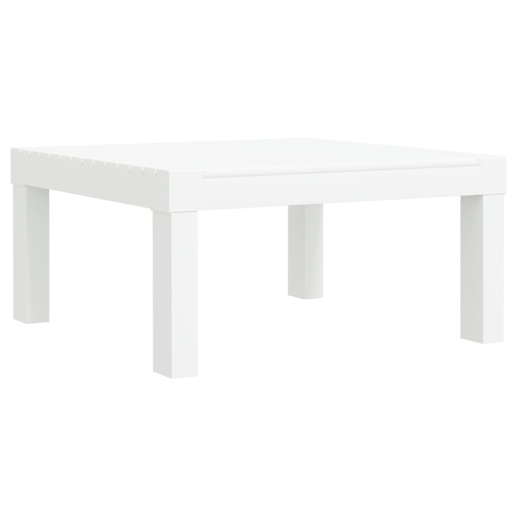 3 pcs conjunto lounge de jardim com almofadões PP branco