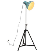 Candeeiro de pé 25 W 61x61x90/150 cm E27 azul desgastado