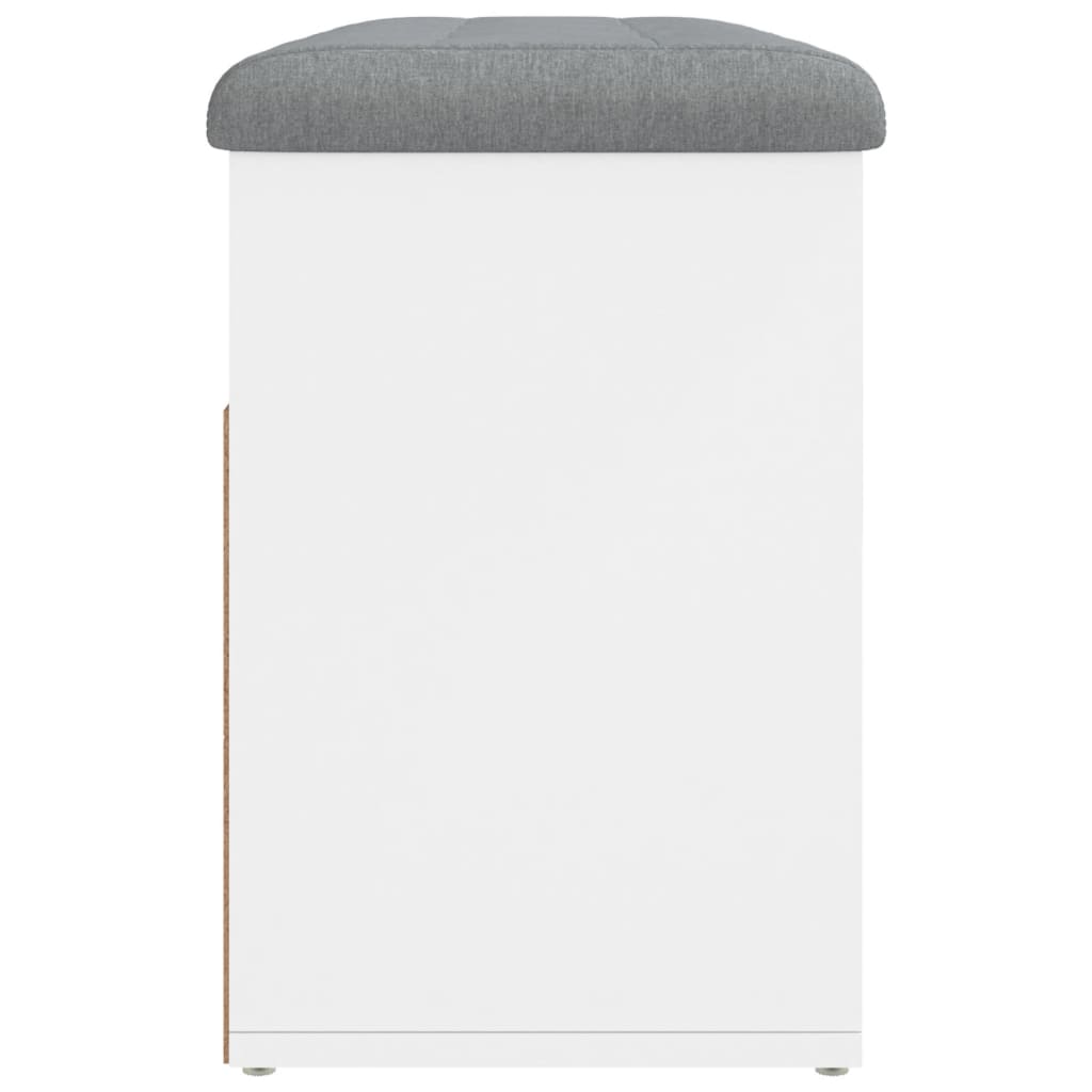 Banco para sapatos branco 82x32x45,5 cm madeira projetada