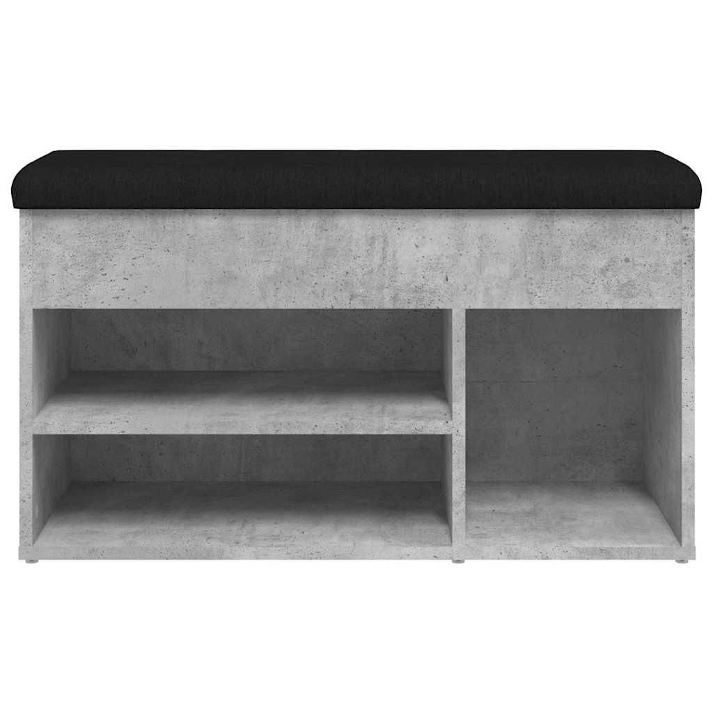 Banco sapateira 82x32x45,5cm derivados madeira cinzento cimento
