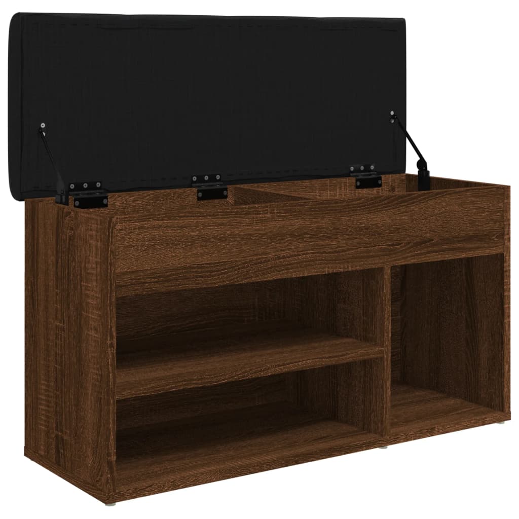 Banco sapateira 82x32x45,5cm derivado madeira carvalho castanho