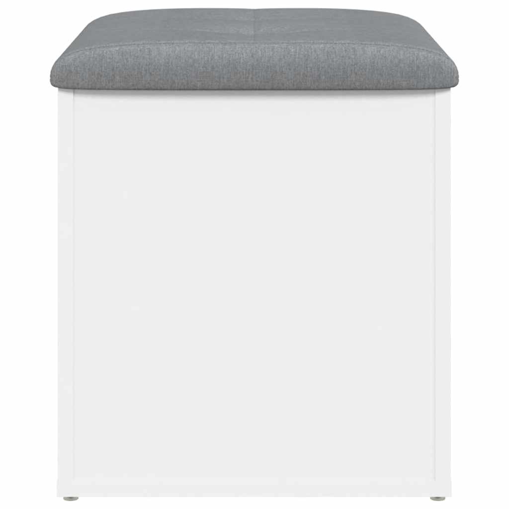 Banco de arrumação branco 42x42x45 cm madeira projetada