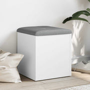 Banco de arrumação branco 42x42x45 cm madeira projetada