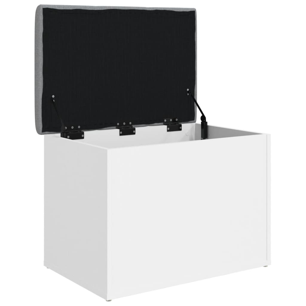 Banco de arrumação branco 62x42x45 cm madeira projetada