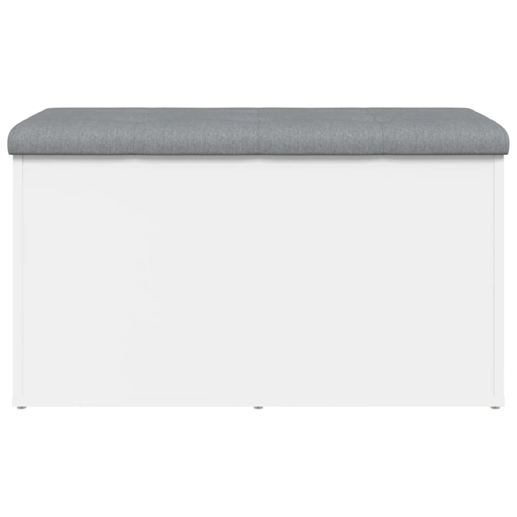 Banco de arrumação branco 82x42x45 cm madeira projetada