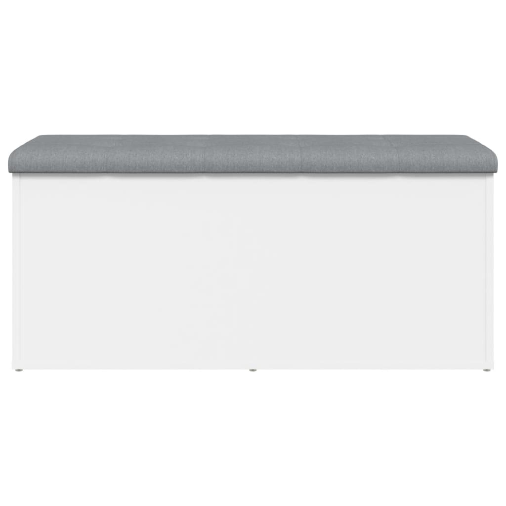 Banco de arrumação branco 102x42x45 cm madeira projetada