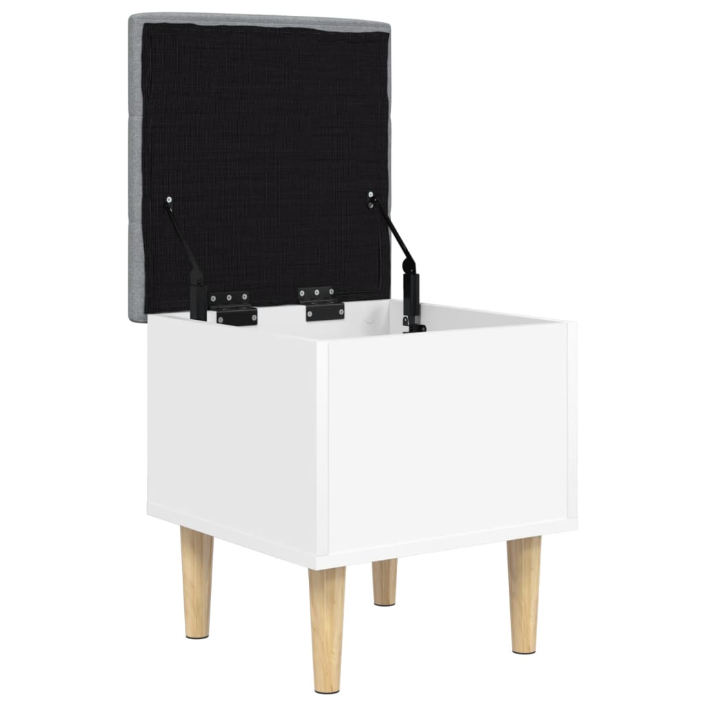 Banco de arrumação 42x42x46 cm derivados de madeira branco