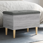 Banco de arrumação 62x42x46cm derivados madeira cinzento sonoma