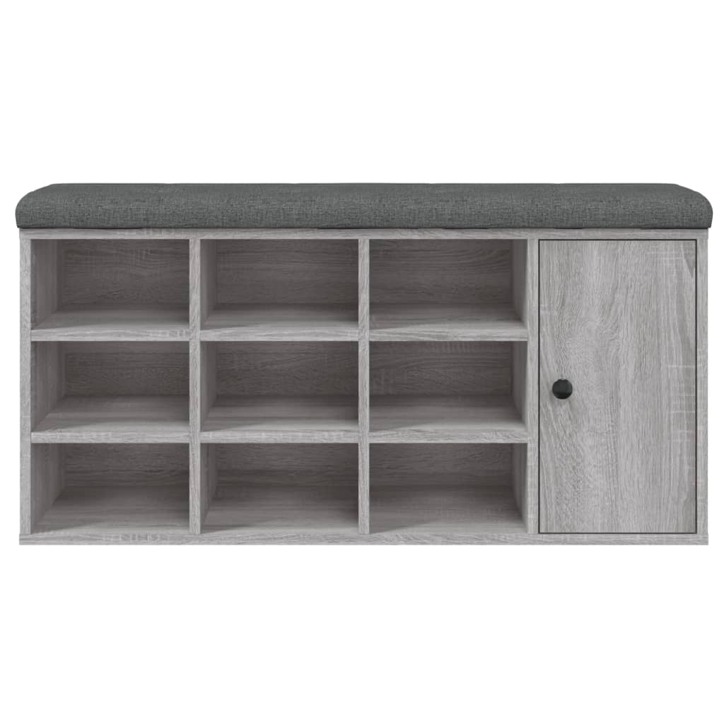 Banco sapateira 102x32x50 cm derivados madeira cinzento sonoma