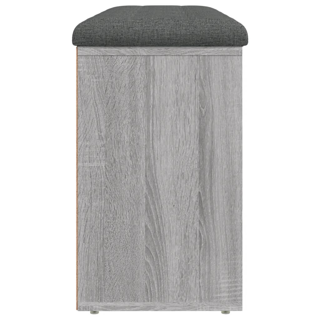 Banco sapateira 102x32x50 cm derivados madeira cinzento sonoma